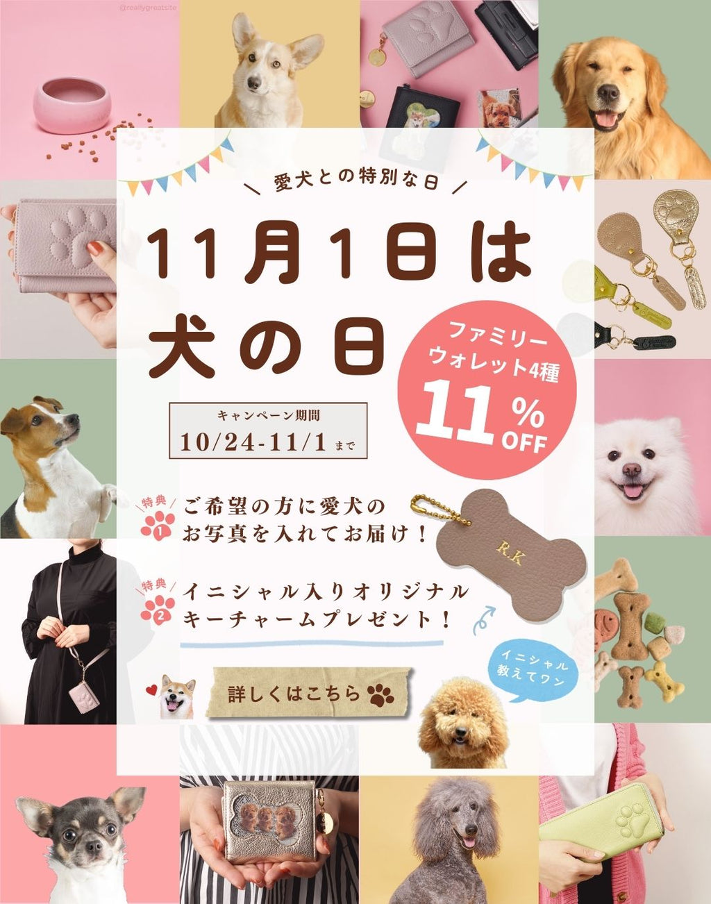 【お知らせ】10月24日(木)より「犬の日キャンペーン」を実施!!