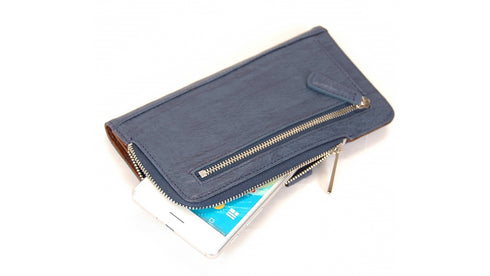 ゴート ファスナー付二つ折れ長財布