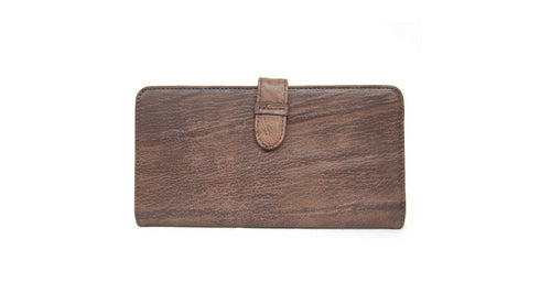 ゴート ファスナー付二つ折れ長財布