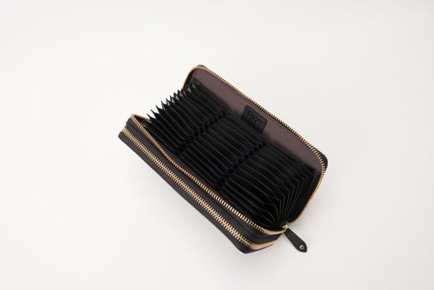 リーフ ダブルファスナー付長財布