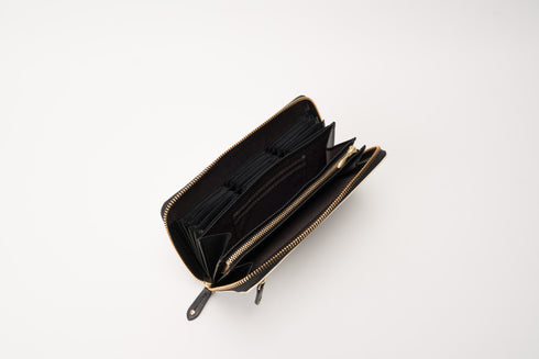 リーフ ファスナー付長財布