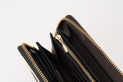 リーフ ファスナー付長財布