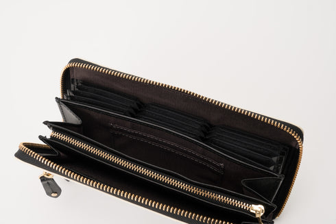 リーフ ファスナー付長財布
