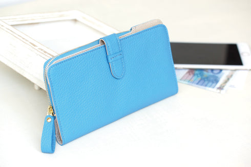 シュリンク ファスナー付二つ折れ長財布