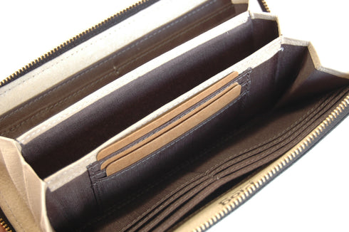 シュリンク 三方ファスナー長財布