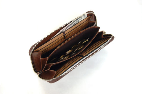 ゴート 三方ファスナー長財布