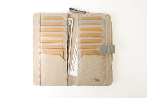 シュリンク ファスナー付二つ折れ長財布