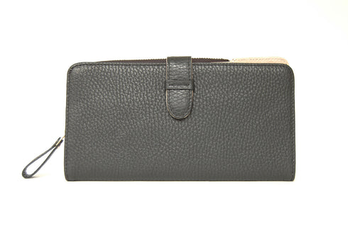 シュリンク ファスナー付二つ折れ長財布