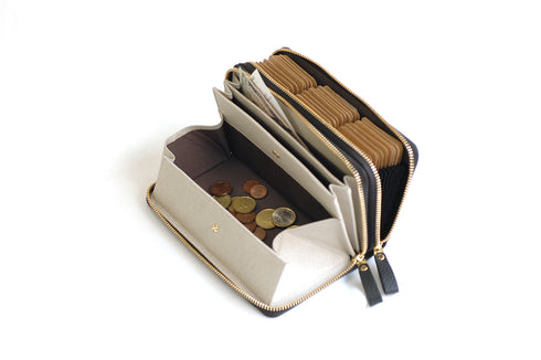 シュリンク ダブルファスナー付長財布