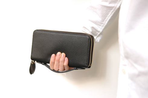 シュリンク ダブルファスナー付長財布