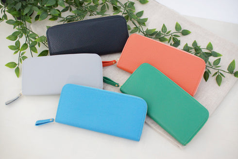 シュリンク 三方ファスナー長財布